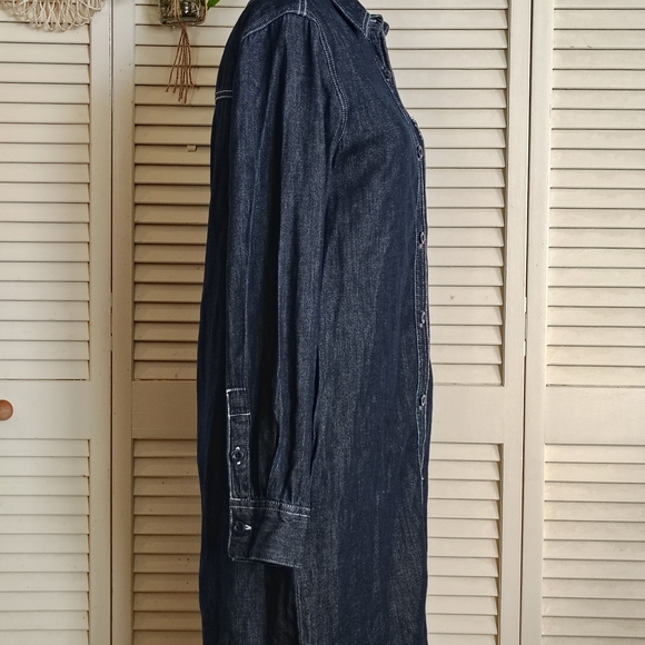 Lee Denim Button-Up Dress - Picture 2 of 9